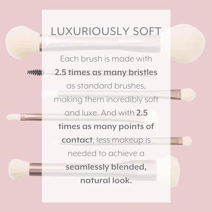 Sustainable Luxury Makeup Brush Set, Dual-Ended
