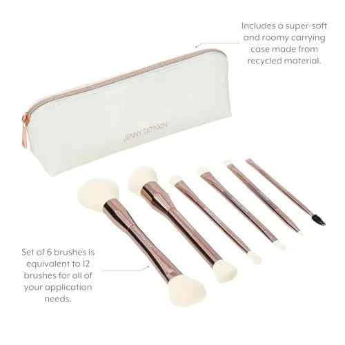 Sustainable Luxury Makeup Brush Set, Dual-Ended