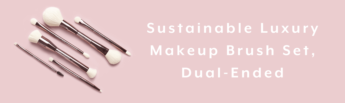 Sustainable Luxury Makeup Brush Set, Dual-Ended