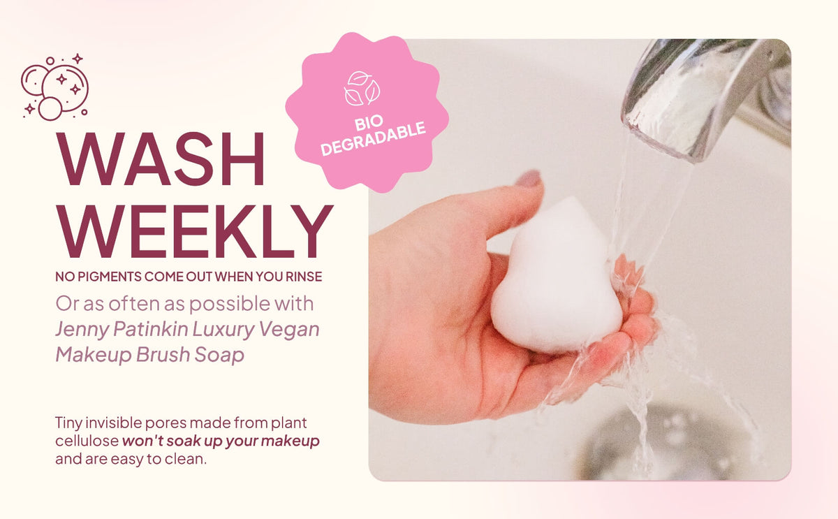 Pure Luxury Makeup Sponge Duo, Made with Upcycled Rice