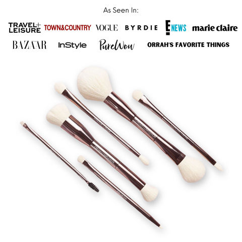 Sustainable Luxury Makeup Brush Set, Dual-Ended