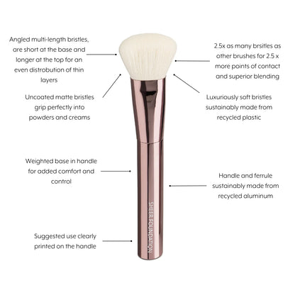 Sustainable Luxury Sheer Foundation Brush