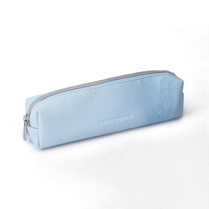 Icy blue vegan leather pouch of Winter Wonderland Makeup Brush Set