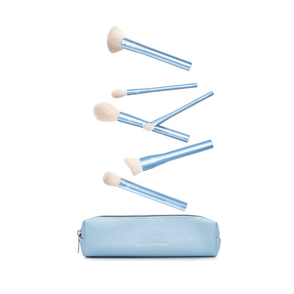 Icy Blue Brushes and travel case from the Winter Wonderland Makeup Brush Set