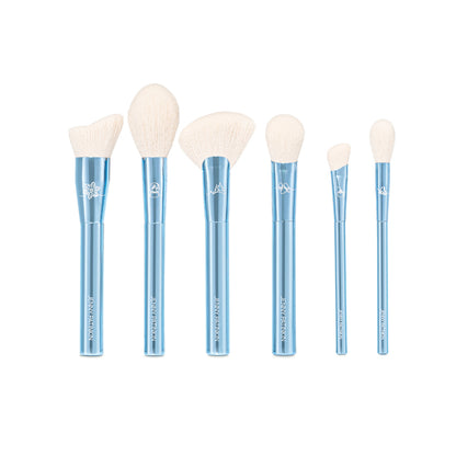 Winter Wonderland Makeup Brush Set with laser-engraved winter icons