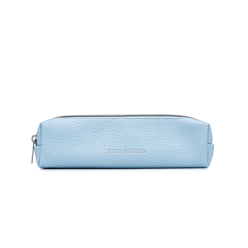 Icy blue vegan leather kit of Winter Wonderland Makeup Brush Set