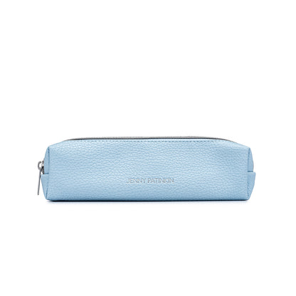 Icy blue vegan leather kit of Winter Wonderland Makeup Brush Set