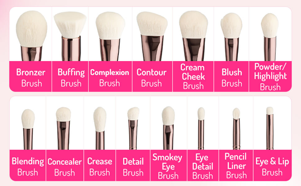 15-piece Makeup Brush Set for Face & Eyes | Jenny Patinkin