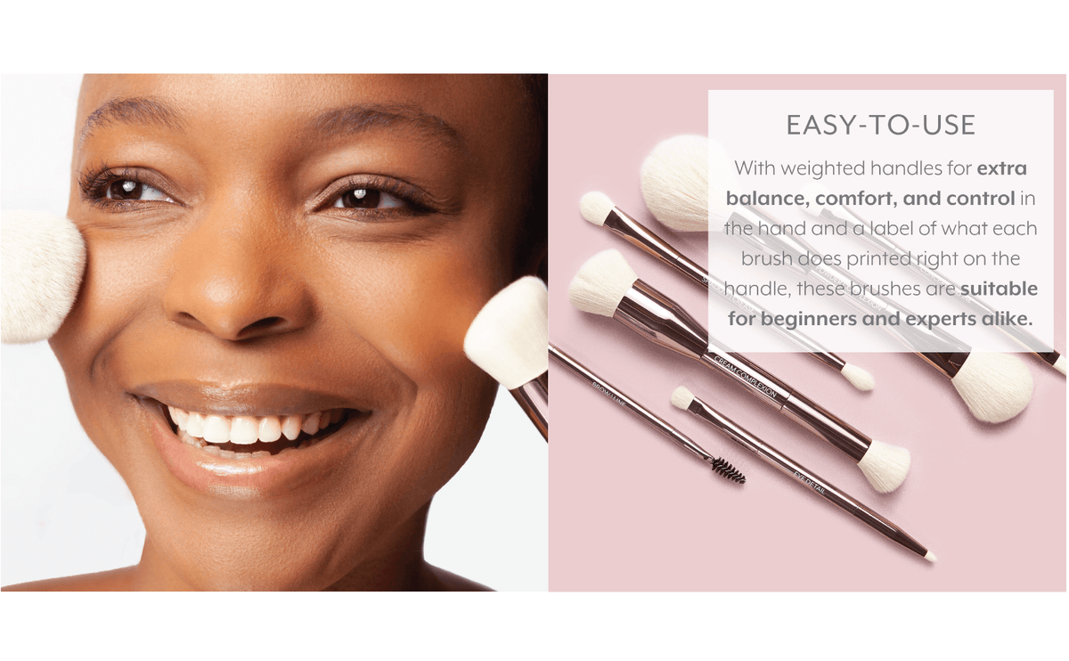 Sustainable Luxury Makeup Brush Set, Dual-Ended