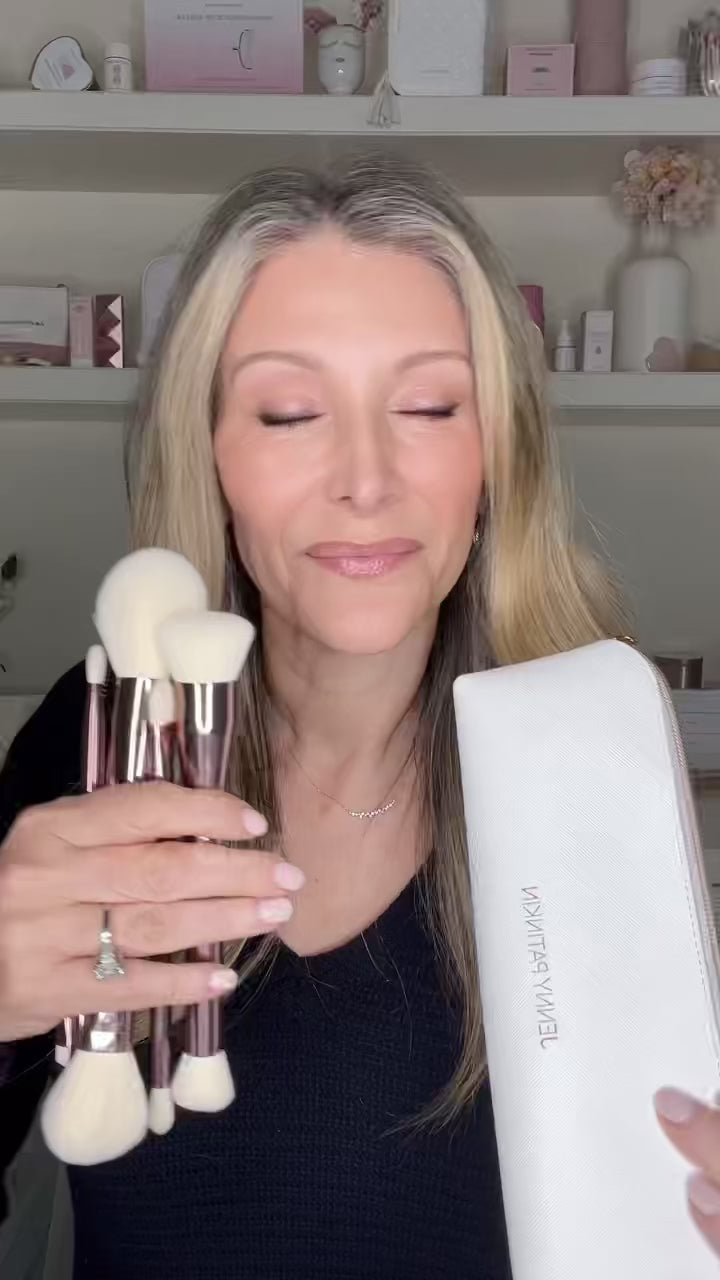 Sustainable Luxury Makeup Brush Set, Dual-Ended