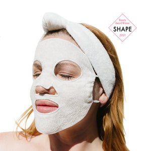 
                
                Load image into Gallery viewer, Pure Luxury Organic Reusable Sheet Mask with Matching Spa Headband
                
                